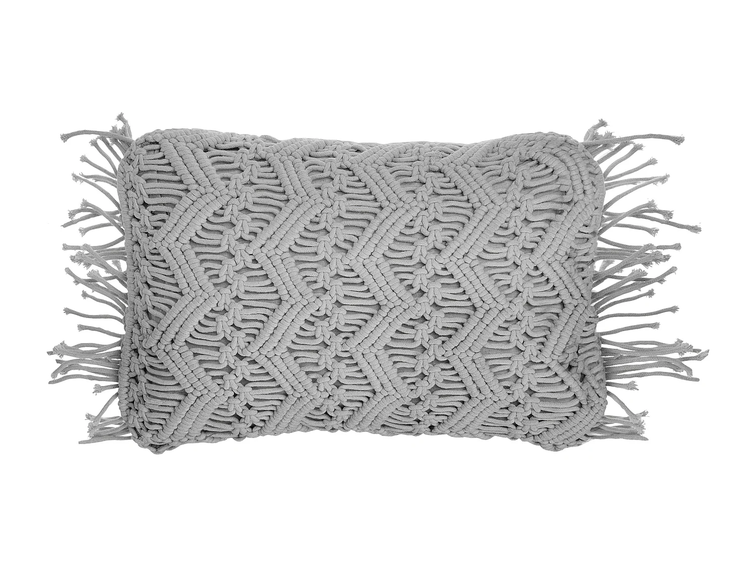 Lot de 2 coussins décoratifs KIRIKKALE Coton 30 x 45 cm Gris Motif géométrique