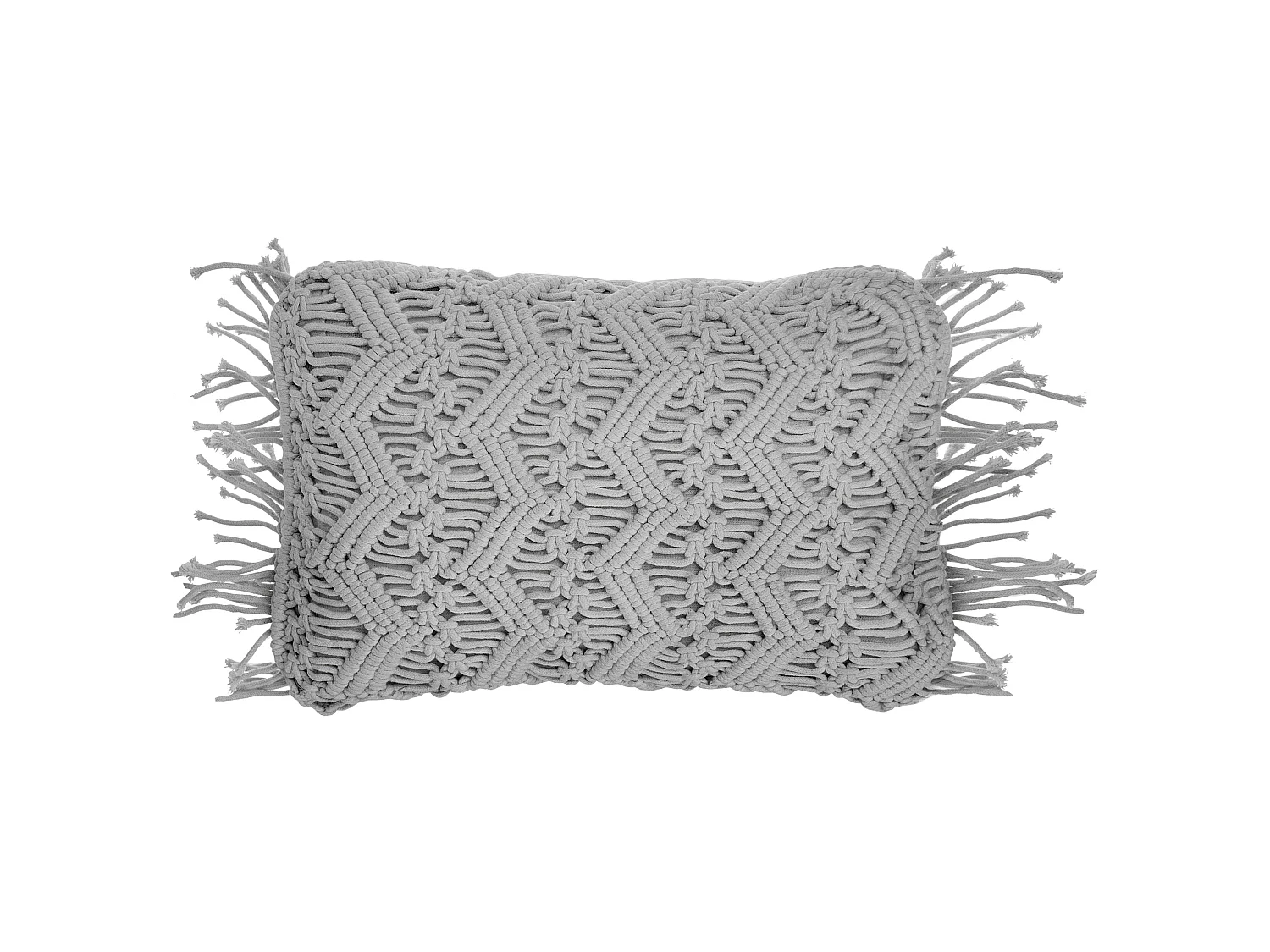 Lot de 2 coussins décoratifs KIRIKKALE Coton 30 x 45 cm Gris Motif géométrique