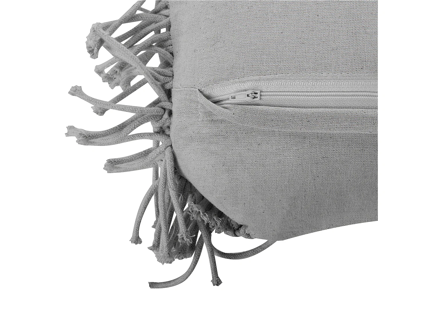 Lot de 2 coussins décoratifs KIRIKKALE Coton 30 x 45 cm Gris Motif géométrique