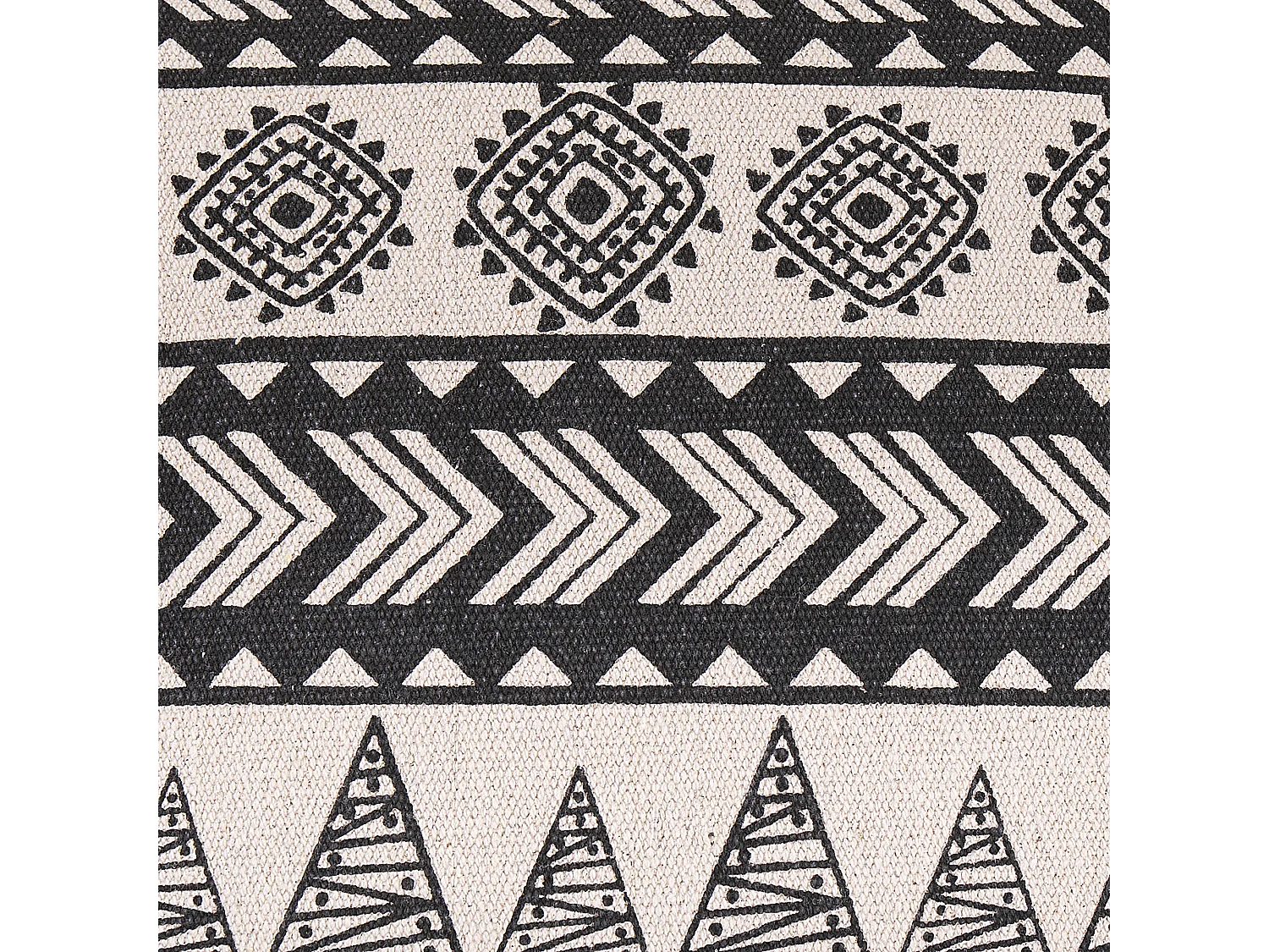 Dekokissen abstraktes Muster 45x45 cm Polsterbezug beige/schwarz 2er Set Hentepe