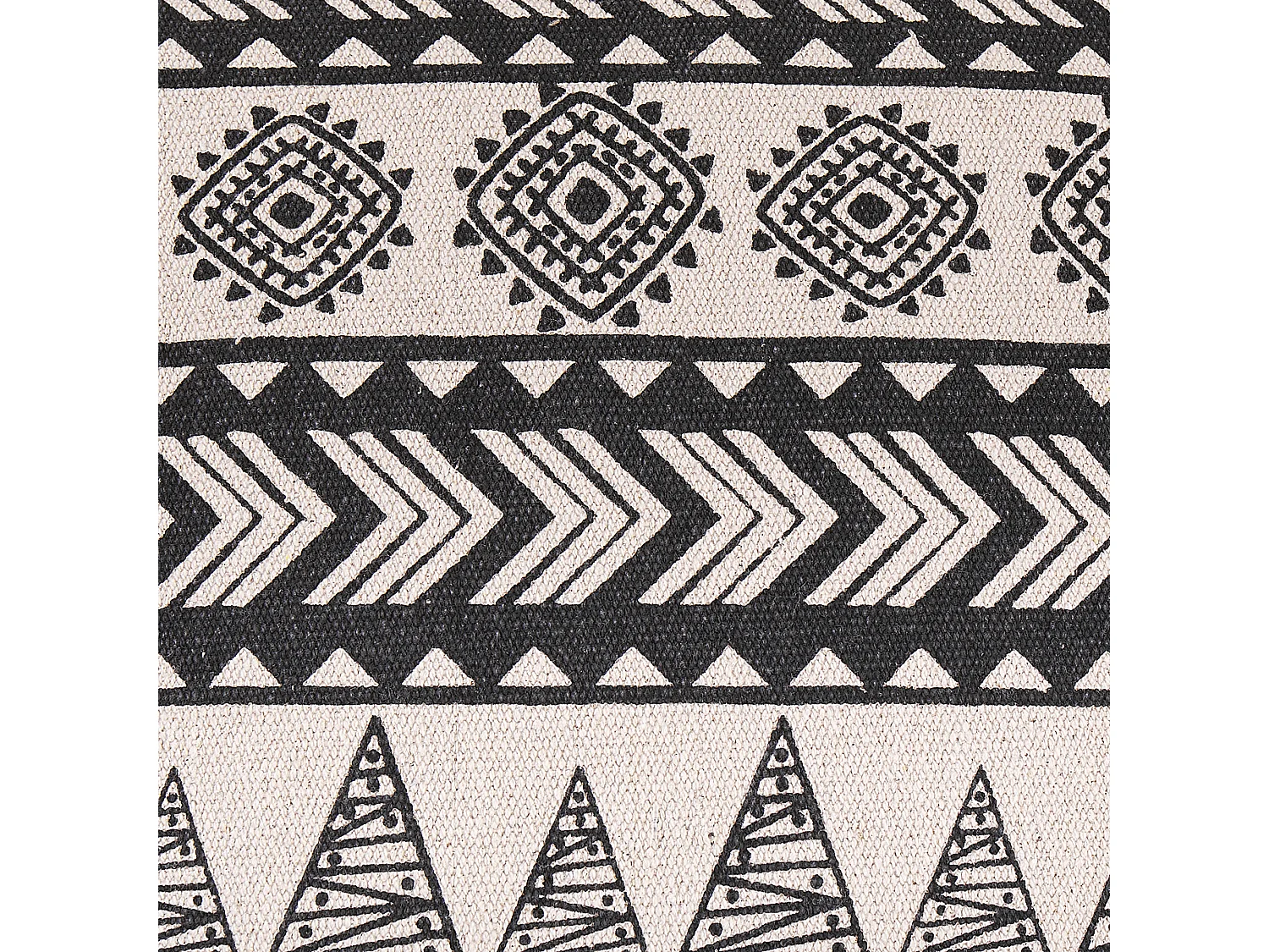 Set di 2 cuscini HENTEPE Cotone 45 x 45 cm Nero Trama geometrica