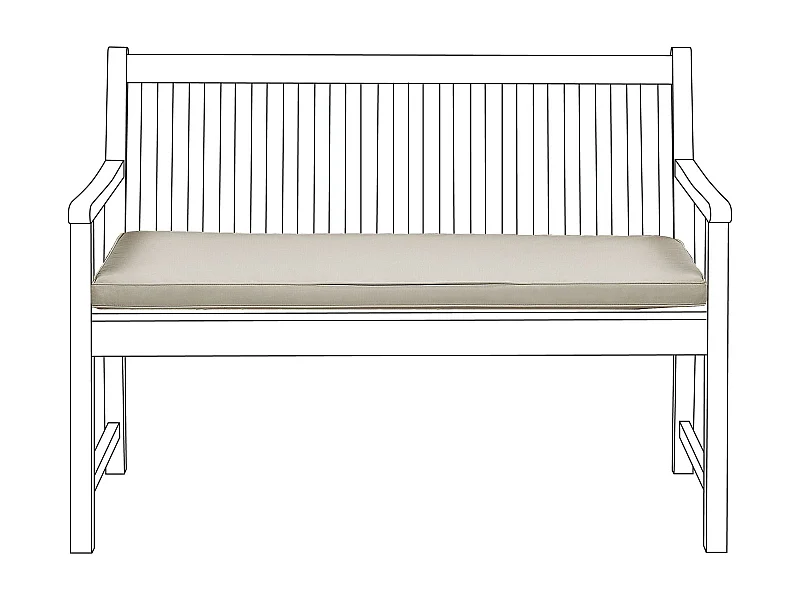 Coussin de banquette VIVARA 112 x 54 cm Beige
