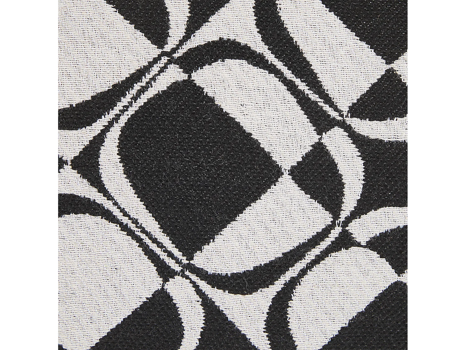 Dekokissen mit Füllung 2er Set schwarz / weiß geometrisches Muster 45x45 Koture