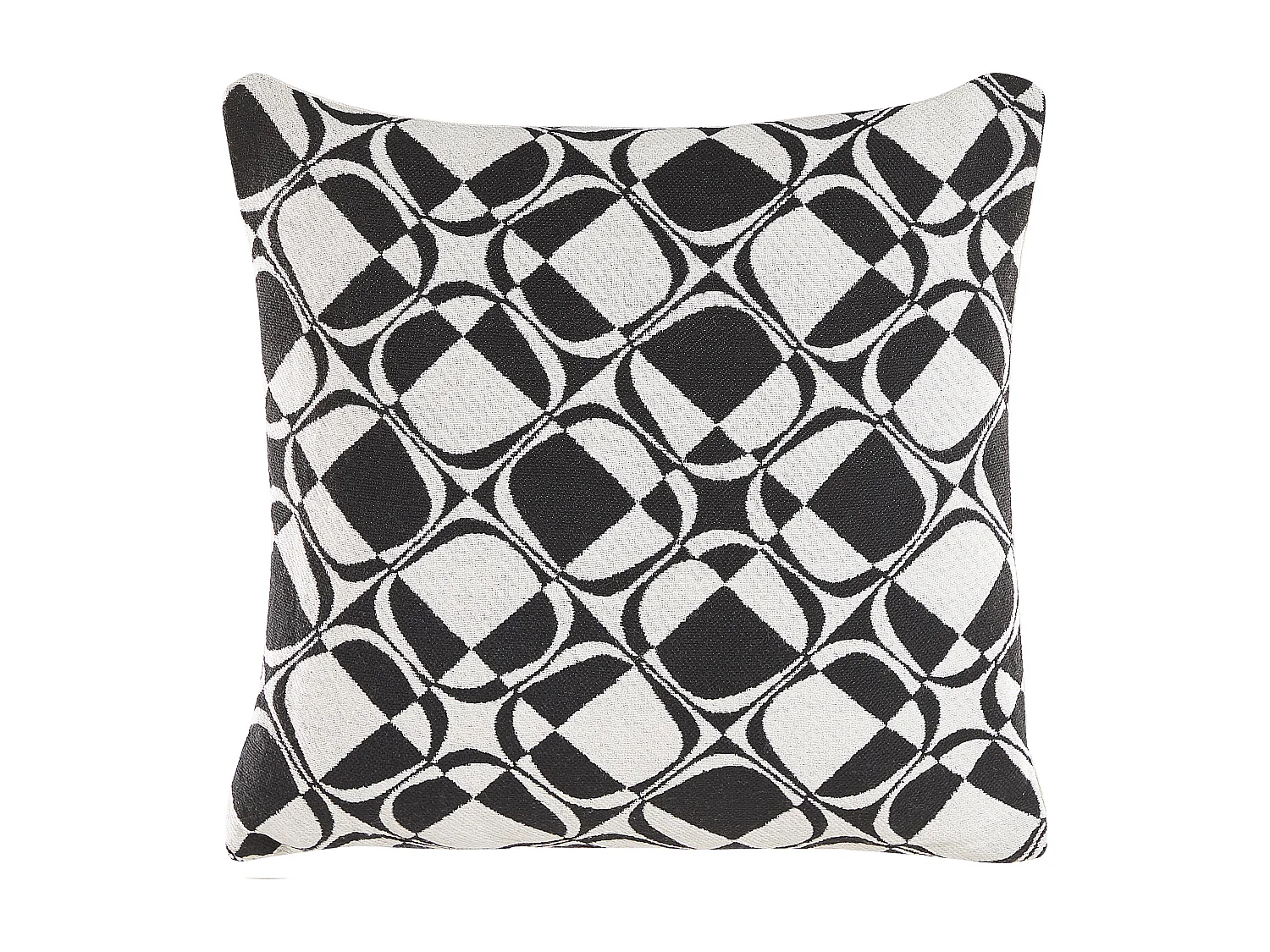 Lot de 2 coussins décoratifs KOTURE Coton 45 x 45 cm Noir/blanc Motif géométrique