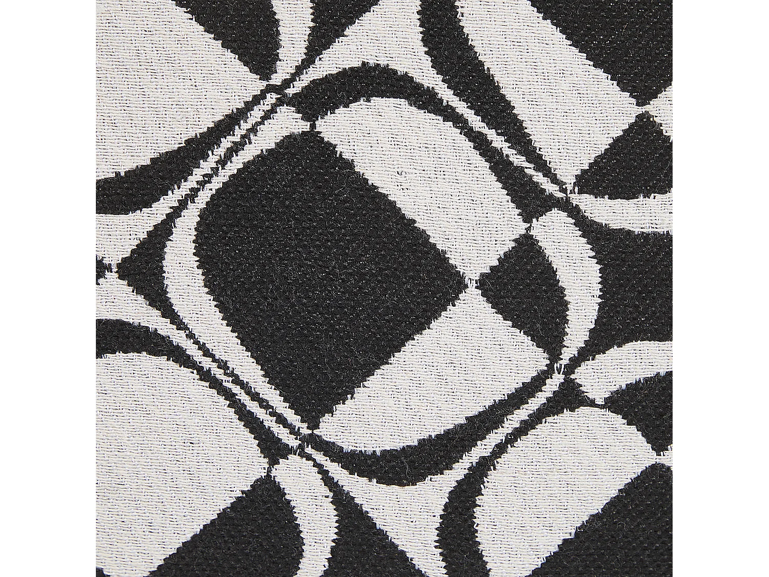 Set di 2 cuscini KOTURE Cotone 45 x 45 cm Nero/ Bianco Trama geometrica
