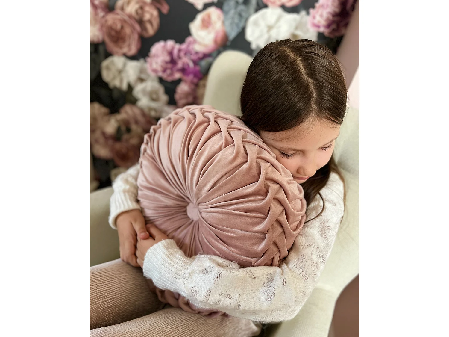 Coussin UDALA 40 x 40 cm Rose Unicolore
