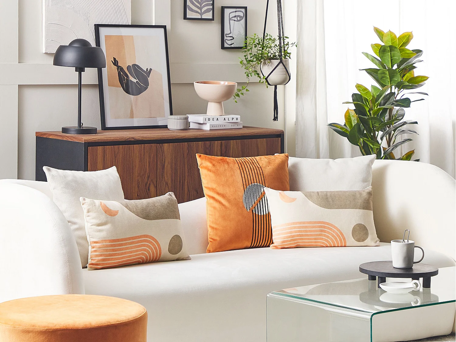 Lot de 2 coussins décoratifs MELAMPODIUM 30 x 50 cm Multicolore Motif abstrait