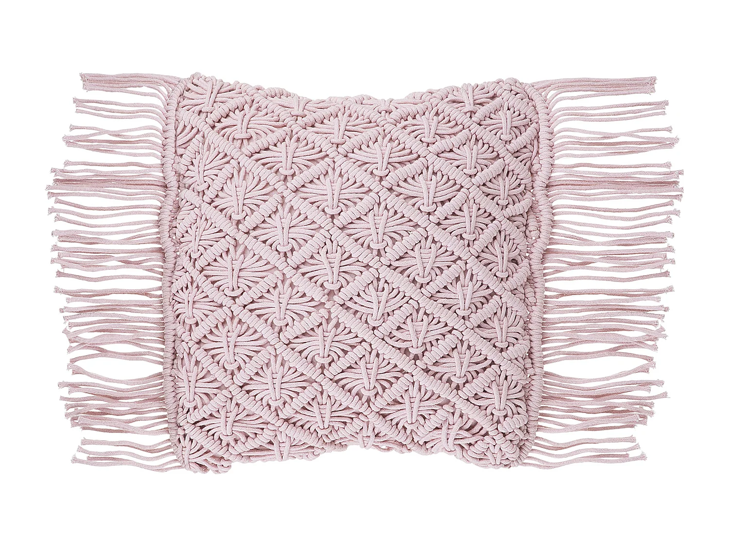 Conjunto de 2 cojines decorativos YANIKLAR Algodón 40 x 40 cm Rosa Patrón geométrico