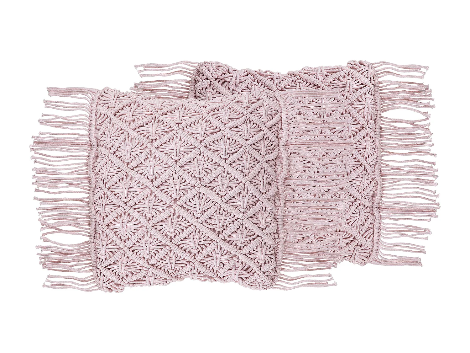 Set di 2 cuscini YANIKLAR Cotone 40 x 40 cm Rosa Trama geometrica