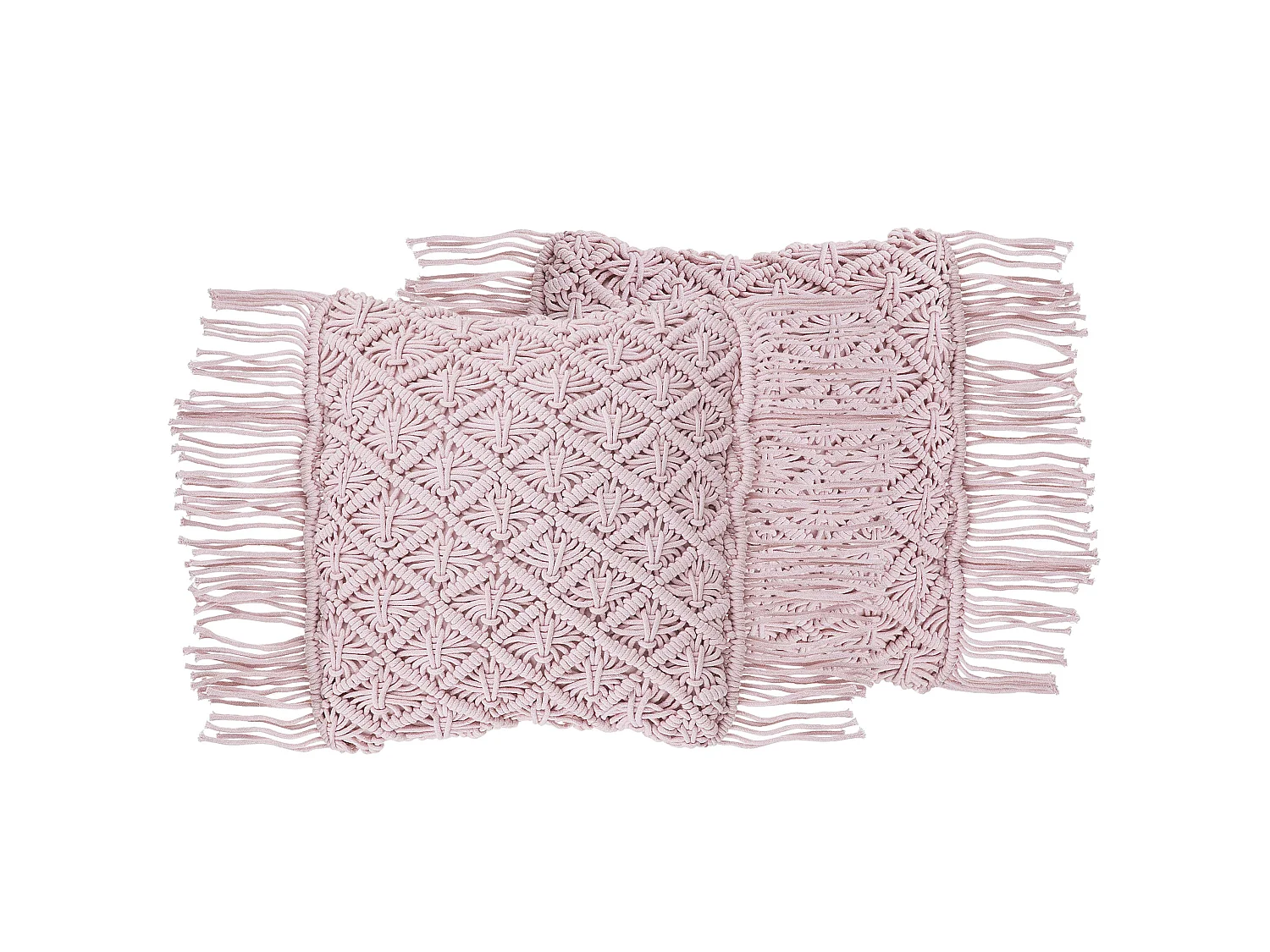 Set of 2 Decorative Cushions YANIKLAR Cotton 40 x 40 cm Pink Geometric Pattern