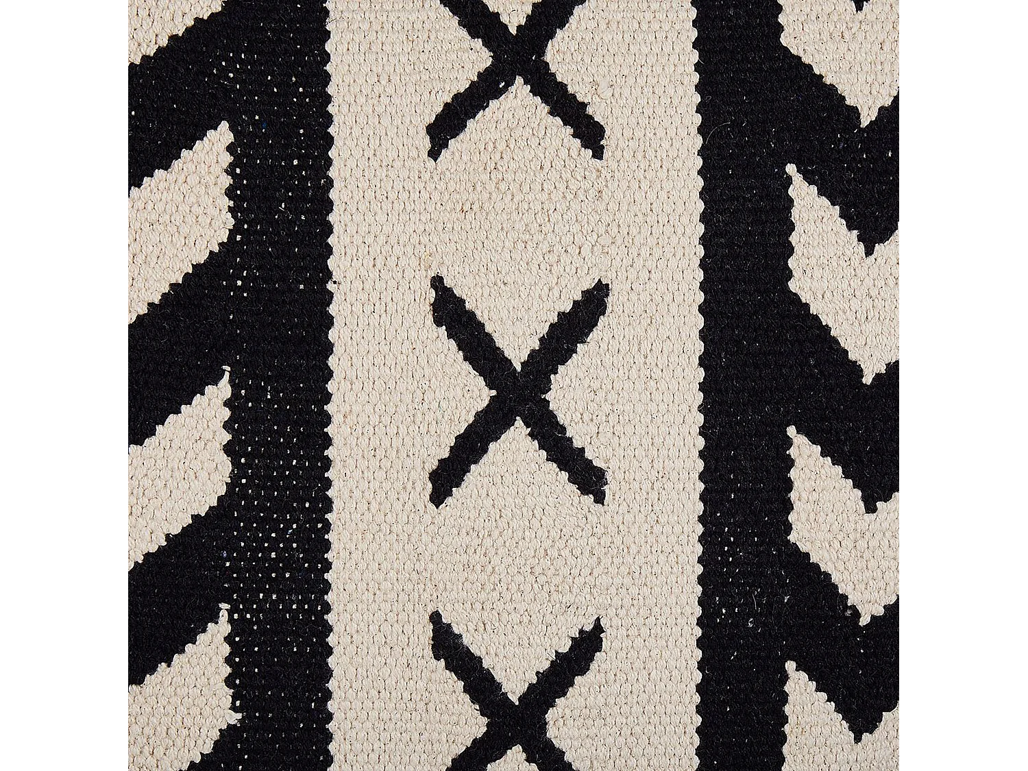 Lot de 2 coussins décoratifs DEADNETTLE Coton 45 x 45 cm Beige Motif géométrique