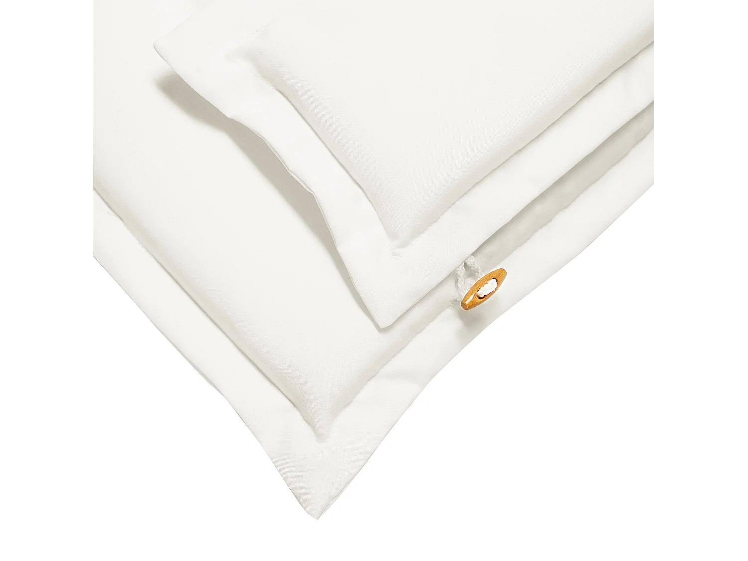 Conjunto de 2 almofadas de encosto/assento TOSCANA 50 x 70 cm Branco creme