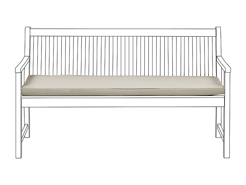 Cuscino per sedile a panca VIVARA 152 x 54 cm Beige