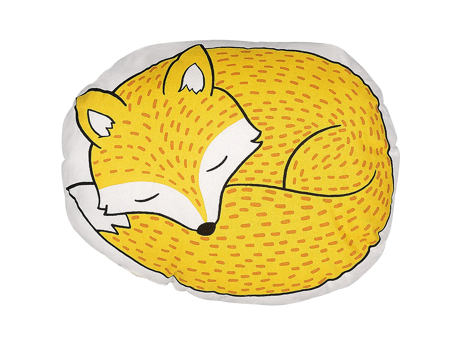Cuscino per bambini con stampa di volpe 50 x 40 cm giallo DHANBAD