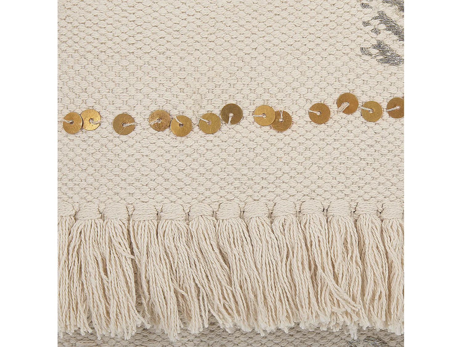 Dekokissen 2er Set Boho beige 45 x 45 cm Baumwolle quadratisch Vayali