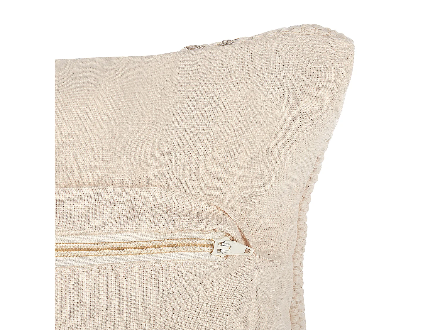 Lot de 2 coussins décoratifs VAYALI Coton 45 x 45 cm Beige À rayure