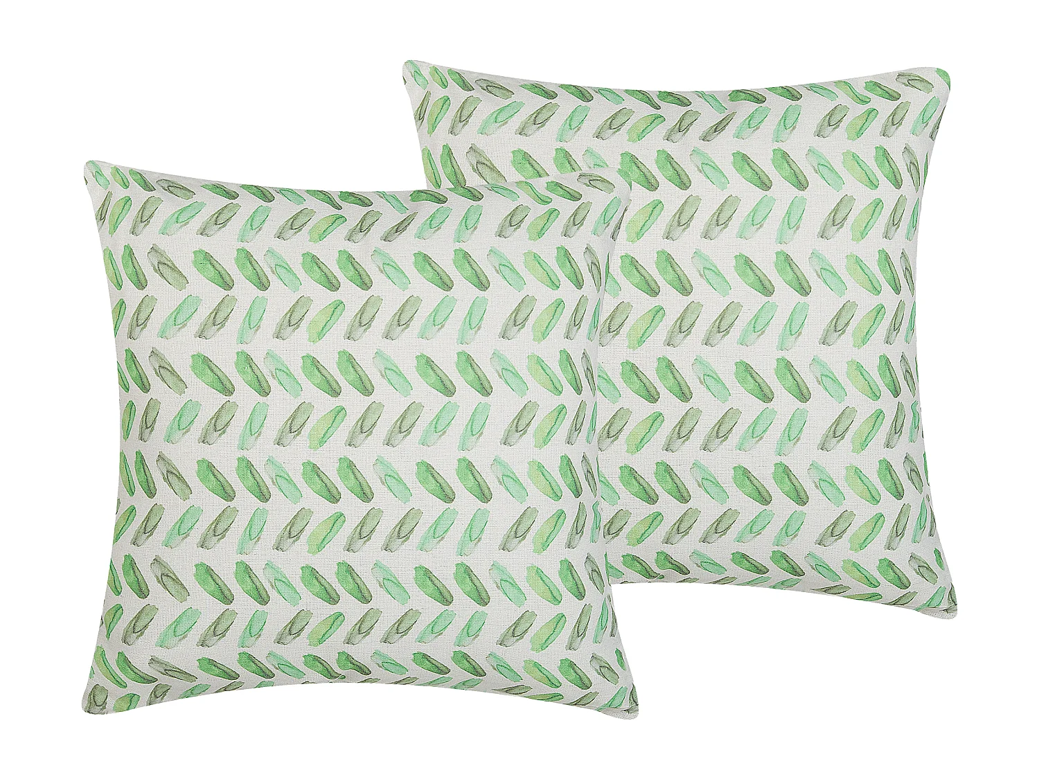 Set van 2 decoratieve kussens PRUNUS 45 x 45 cm Groen Abstract patroon