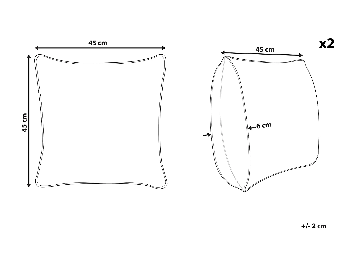 Dekokissen Polyester Kissenbezug weiß / grün / grau 45 x 45 cm 2er Set Prunus