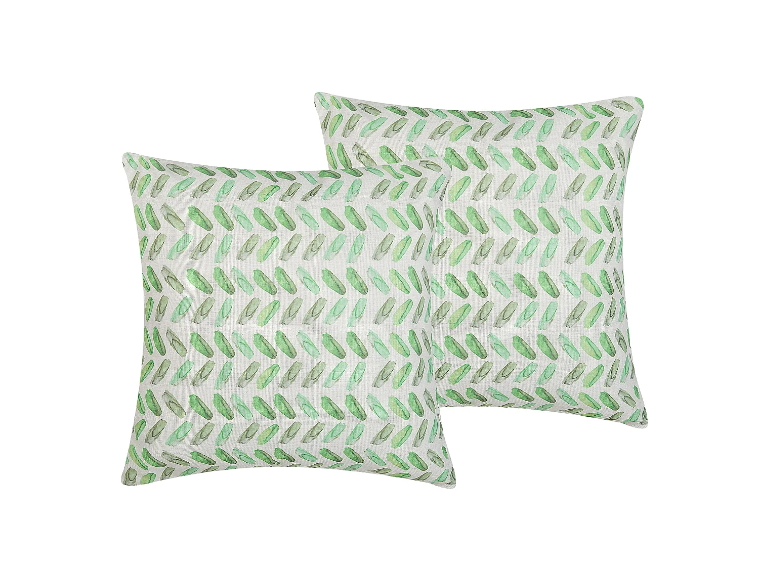 Lot de 2 coussins décoratifs PRUNUS 45 x 45 cm Vert Motif abstrait