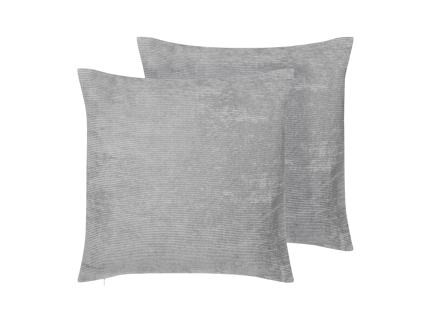 Lot de 2 coussins décoratifs NOLANA 45 x 45 cm Gris Unicolore