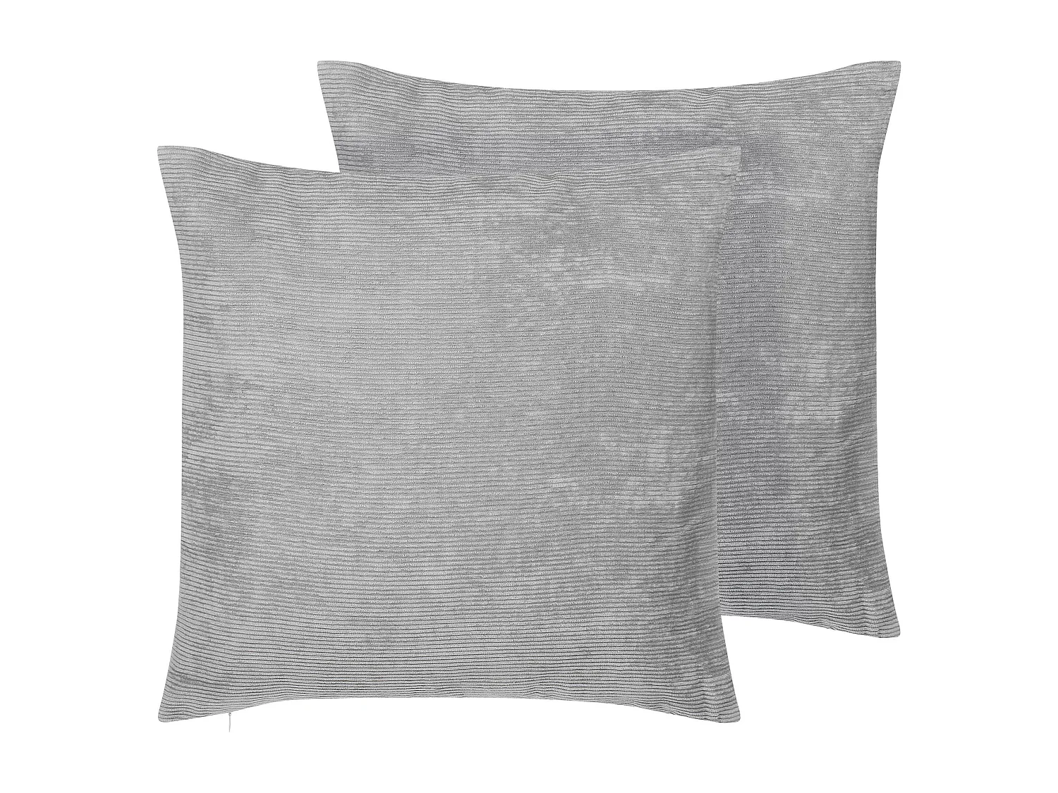 Lot de 2 coussins décoratifs NOLANA 45 x 45 cm Gris Unicolore