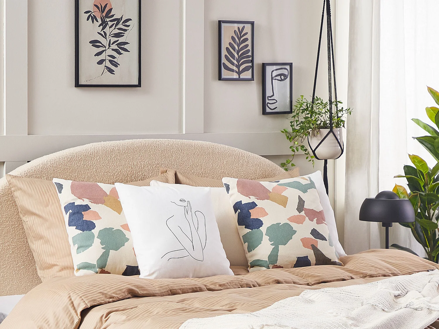 Set van 2 decoratieve kussens FOTHERGILLA 45 x 45 cm Multicolor Abstract patroon