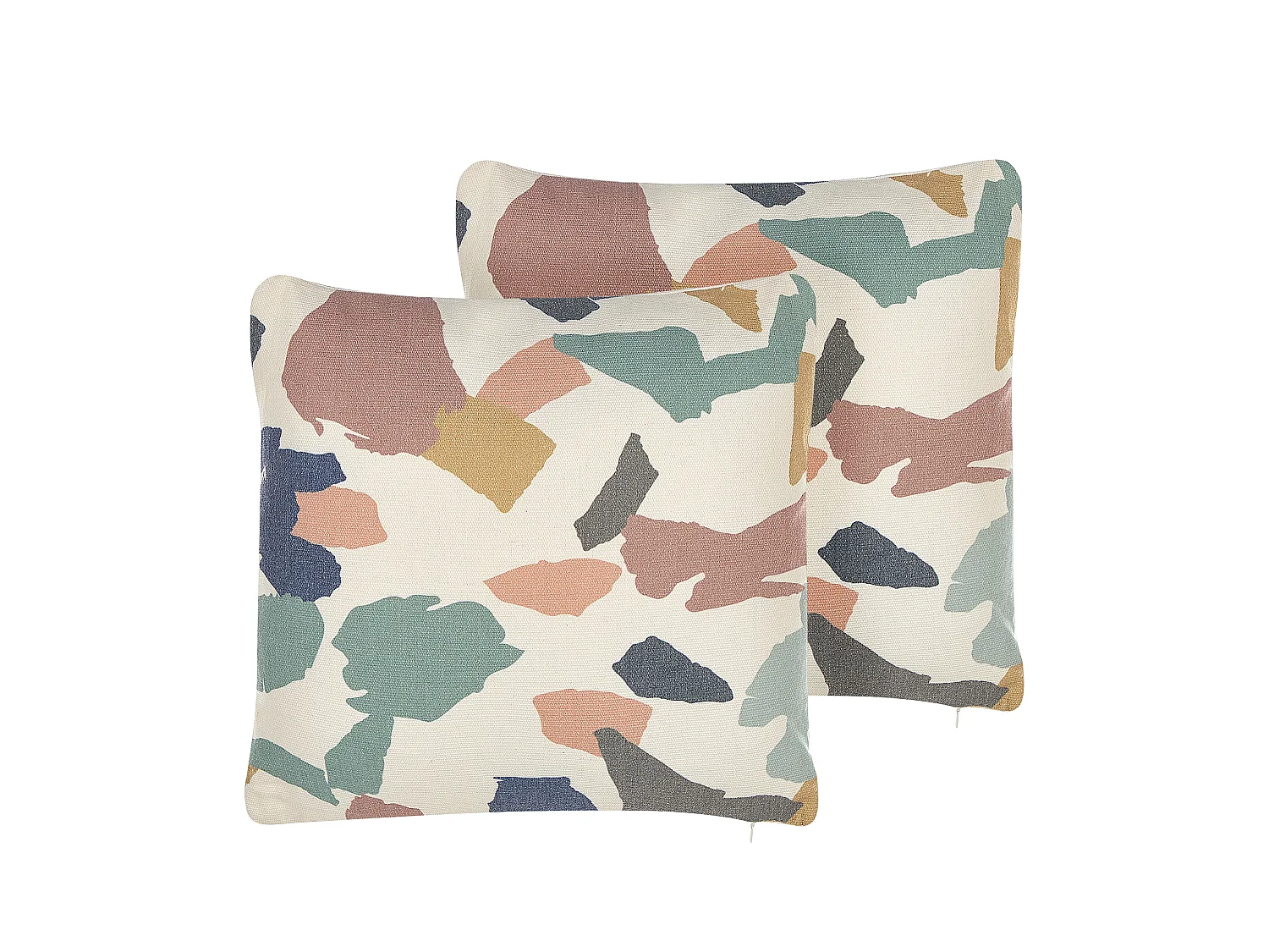 Lot de 2 coussins décoratifs FOTHERGILLA 45 x 45 cm Multicolore Motif abstrait