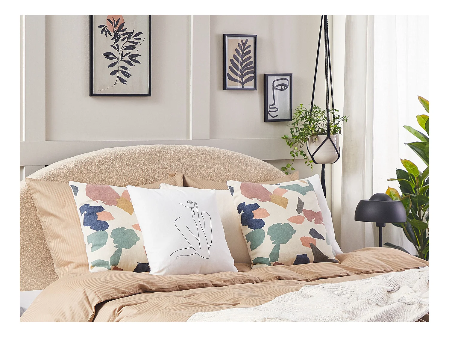 Lot de 2 coussins décoratifs FOTHERGILLA 45 x 45 cm Multicolore Motif abstrait