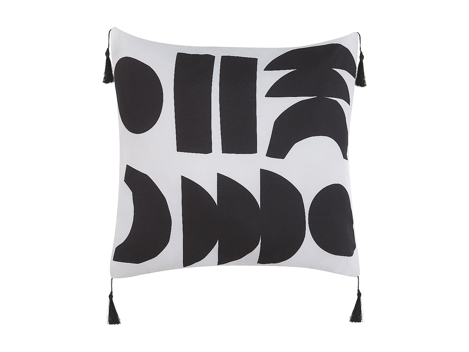 Zestaw 2 poduszek dekoracyjnych LIRIOPE 45 x 45 cm Czarny/ biały Wzór geometryczny