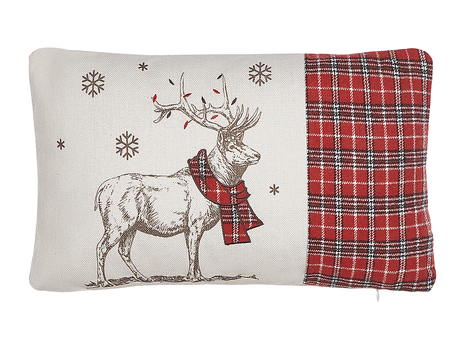 Lot de 2 coussins décoratifs SVEN 30 x 50 cm Rouge Motif de Noël