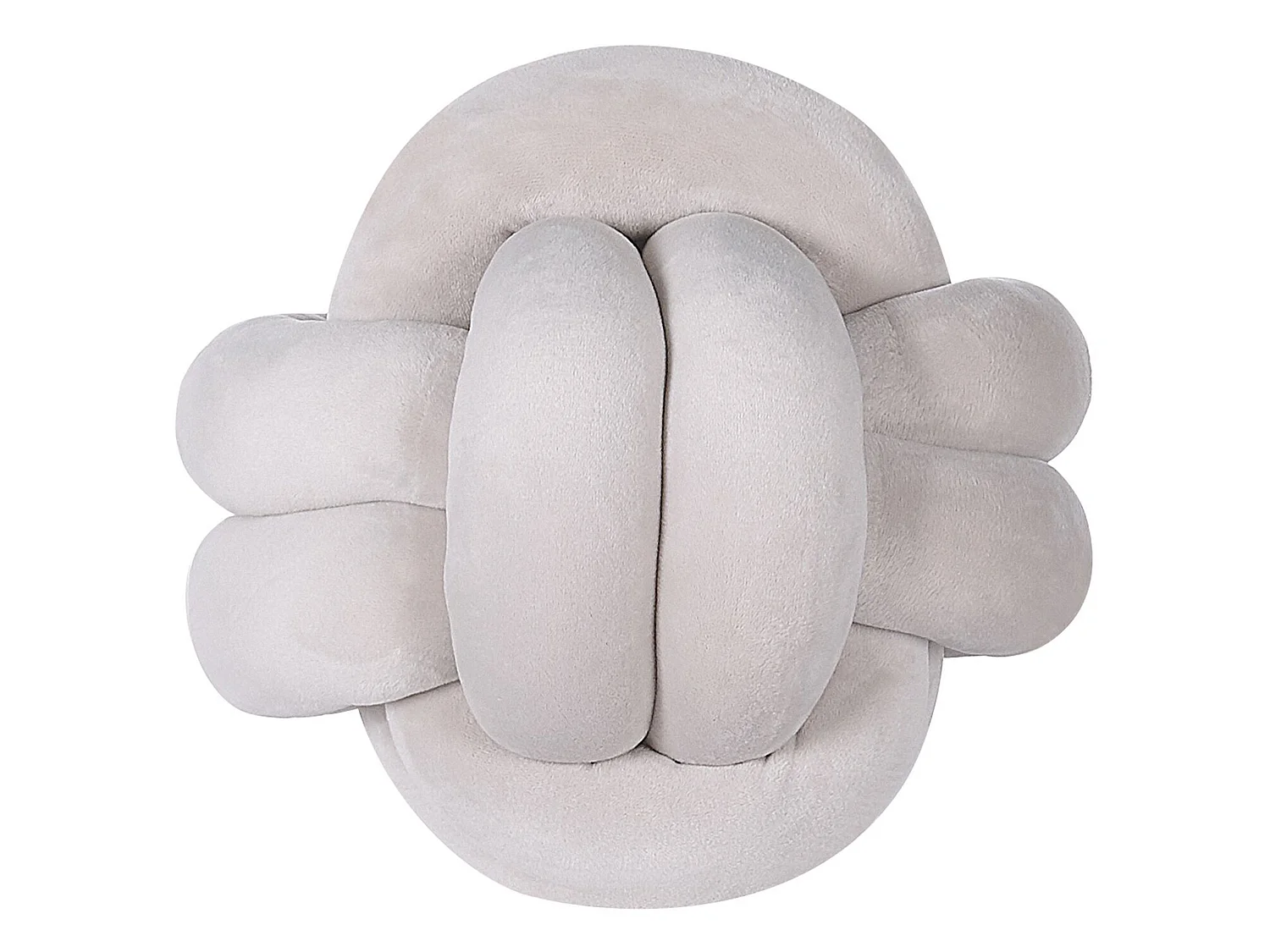 Coussin MALNI Velours 20 x 20 cm Gris clair Unicolore