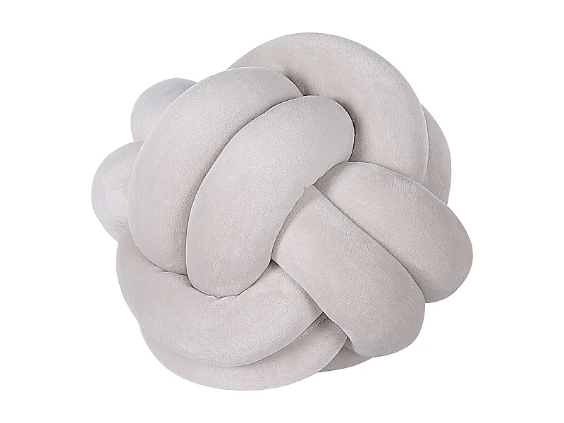 Coussin MALNI Velours 20 x 20 cm Gris clair Unicolore