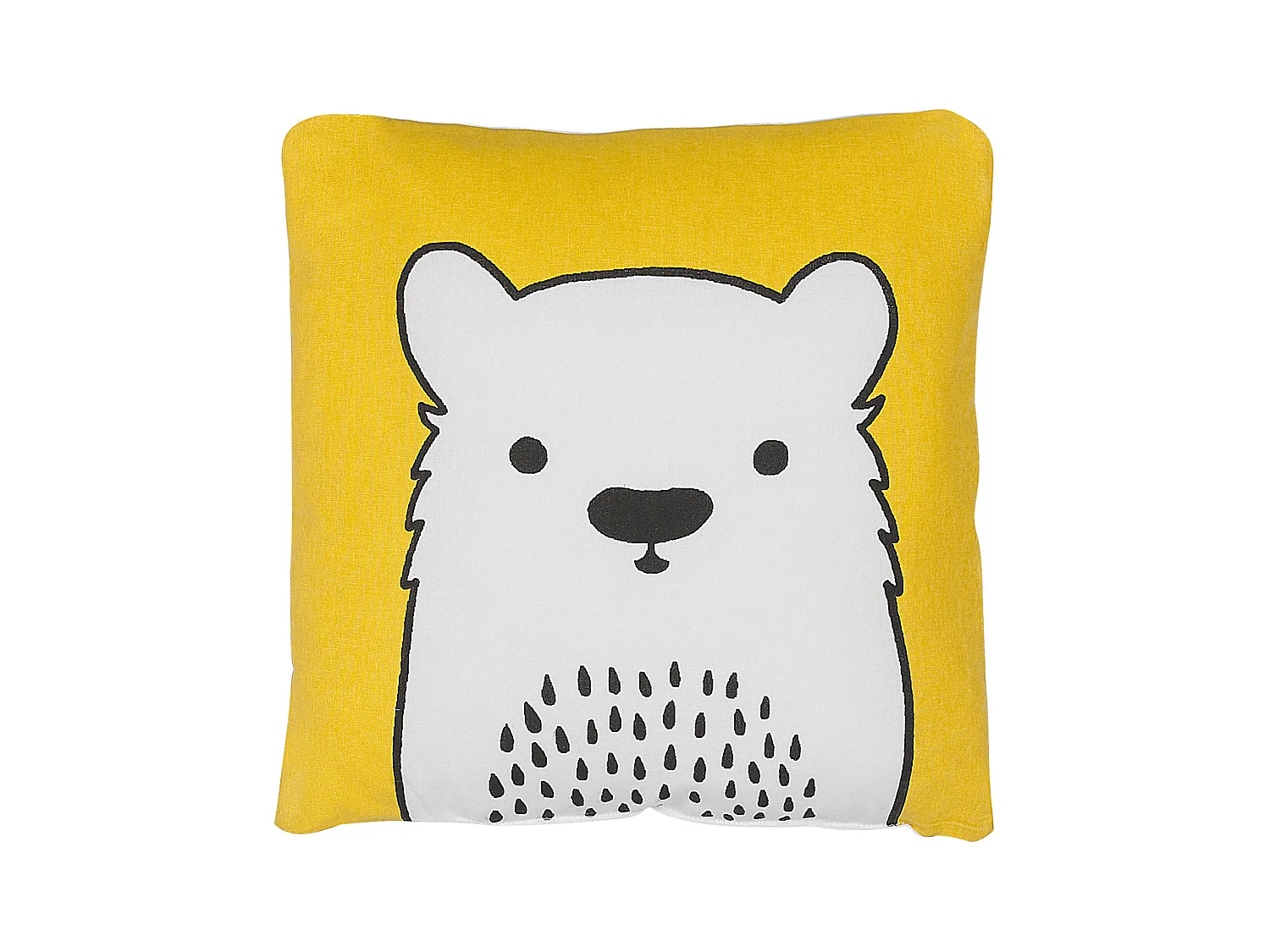 Dekokissen Baumwolle Bärmotiv gelb 45 x 45 cm Kinderzimmer Waranasi