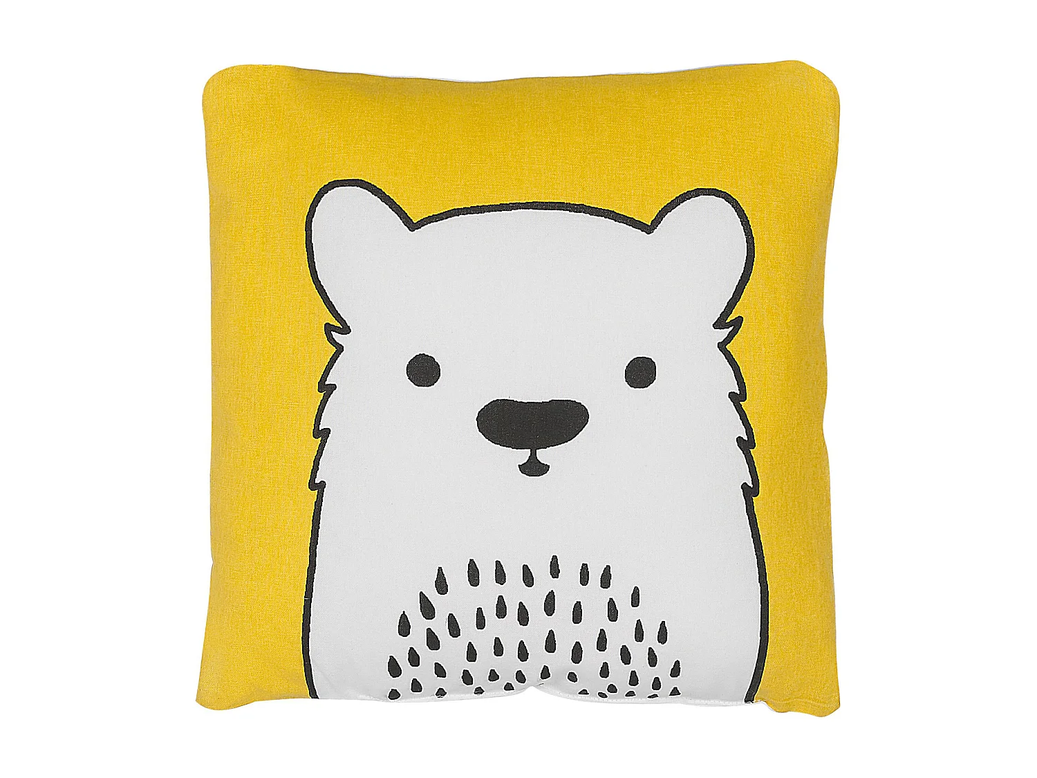 Cuscino per bambini con stampa di orso 45 x 45 cm giallo WARANASI