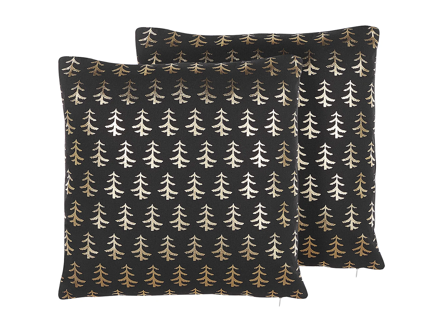 Set di 2 cuscini LEROY Cotone 45 x 45 cm Nero Modello natalizio