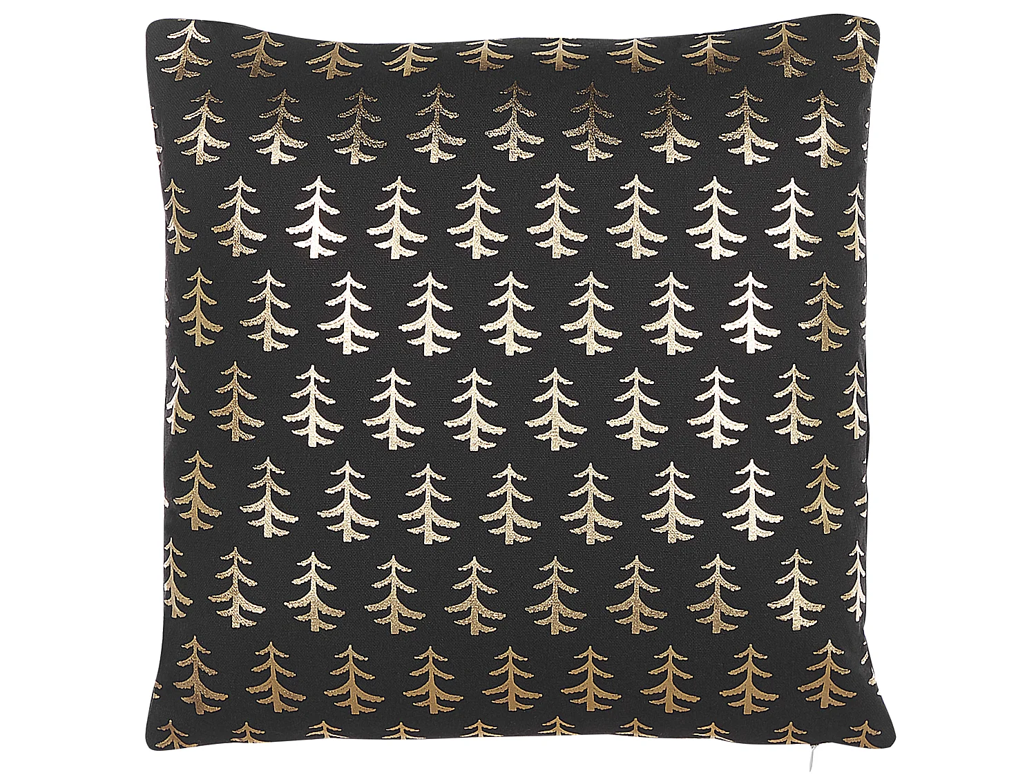 Lot de 2 coussins décoratifs LEROY Coton 45 x 45 cm Noir Motif de Noël
