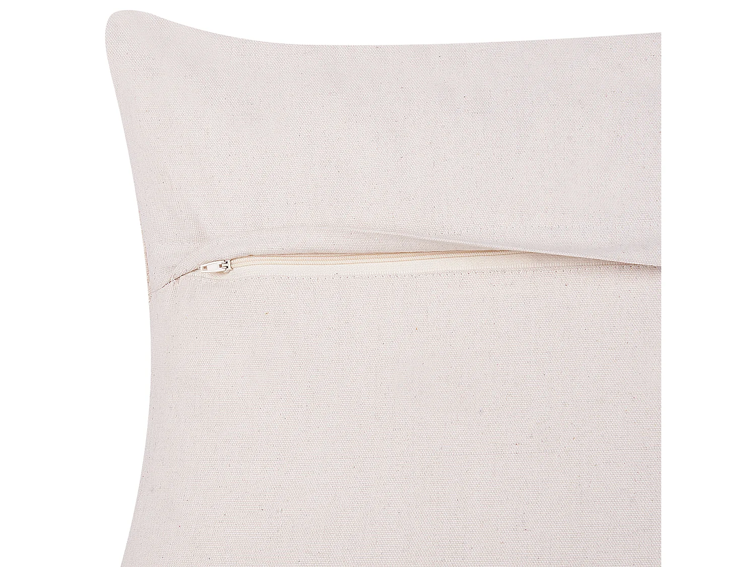 Dekokissen 2er Set beige/schwarz Fransen Baumwolle 45 x 45 cm Thondi