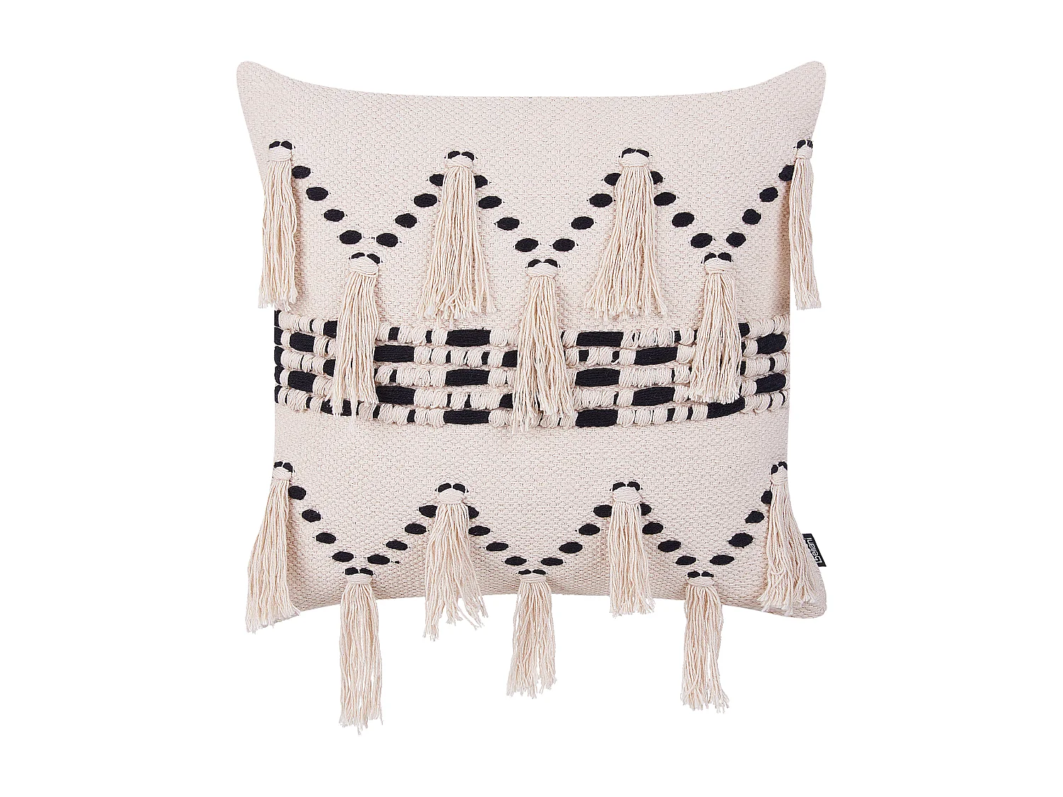 Lot de 2 coussins décoratifs THONDI Coton 45 x 45 cm Beige À rayure