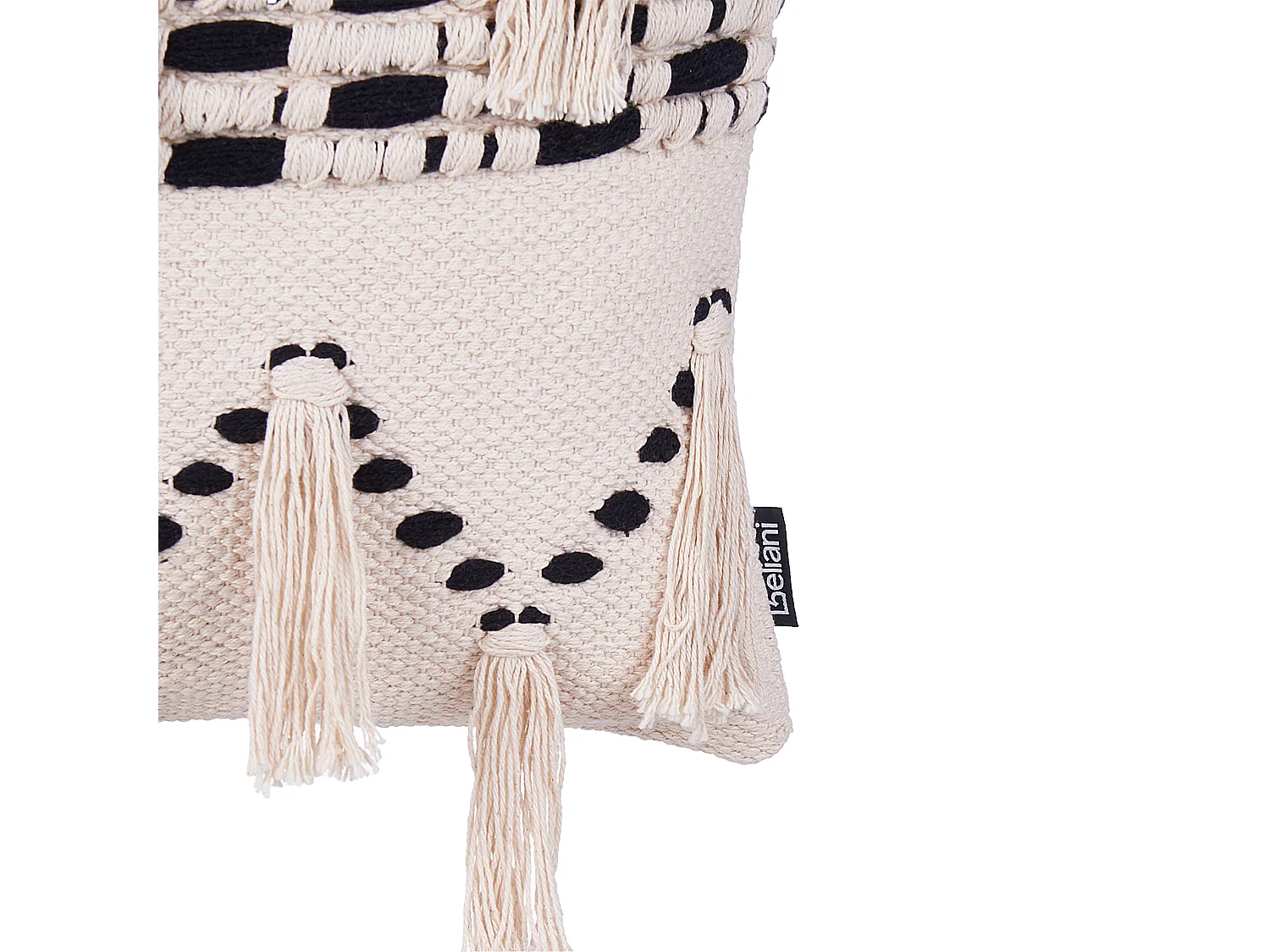 Set di 2 cuscini THONDI Cotone 45 x 45 cm Beige A strisce