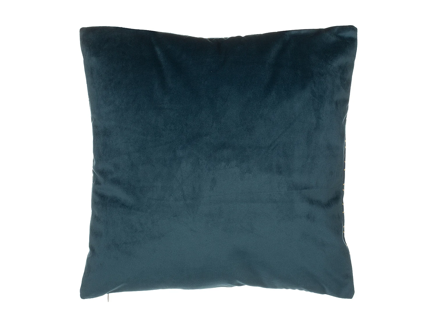 Lot de 2 coussins décoratifs FREESIA Velours 45 x 45 cm Bleu paon Motif de plante