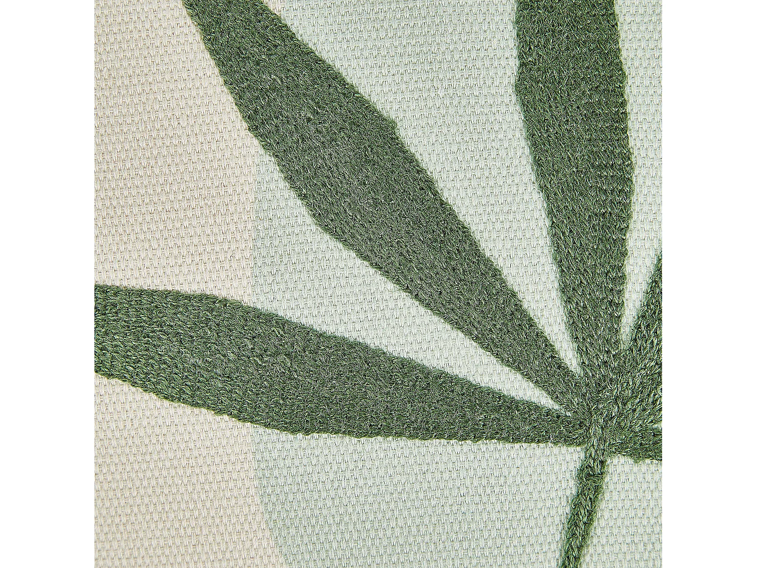 Lot de 2 coussins décoratifs DAVALLIA 45 x 45 cm Vert Motif de plante