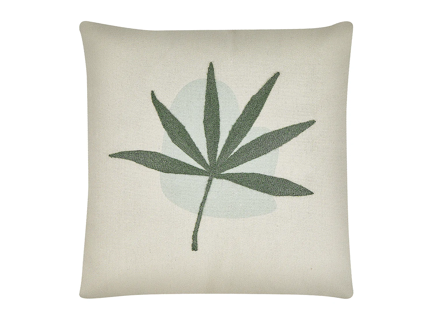 Set van 2 decoratieve kussens DAVALLIA 45 x 45 cm Groen Bladpatroon