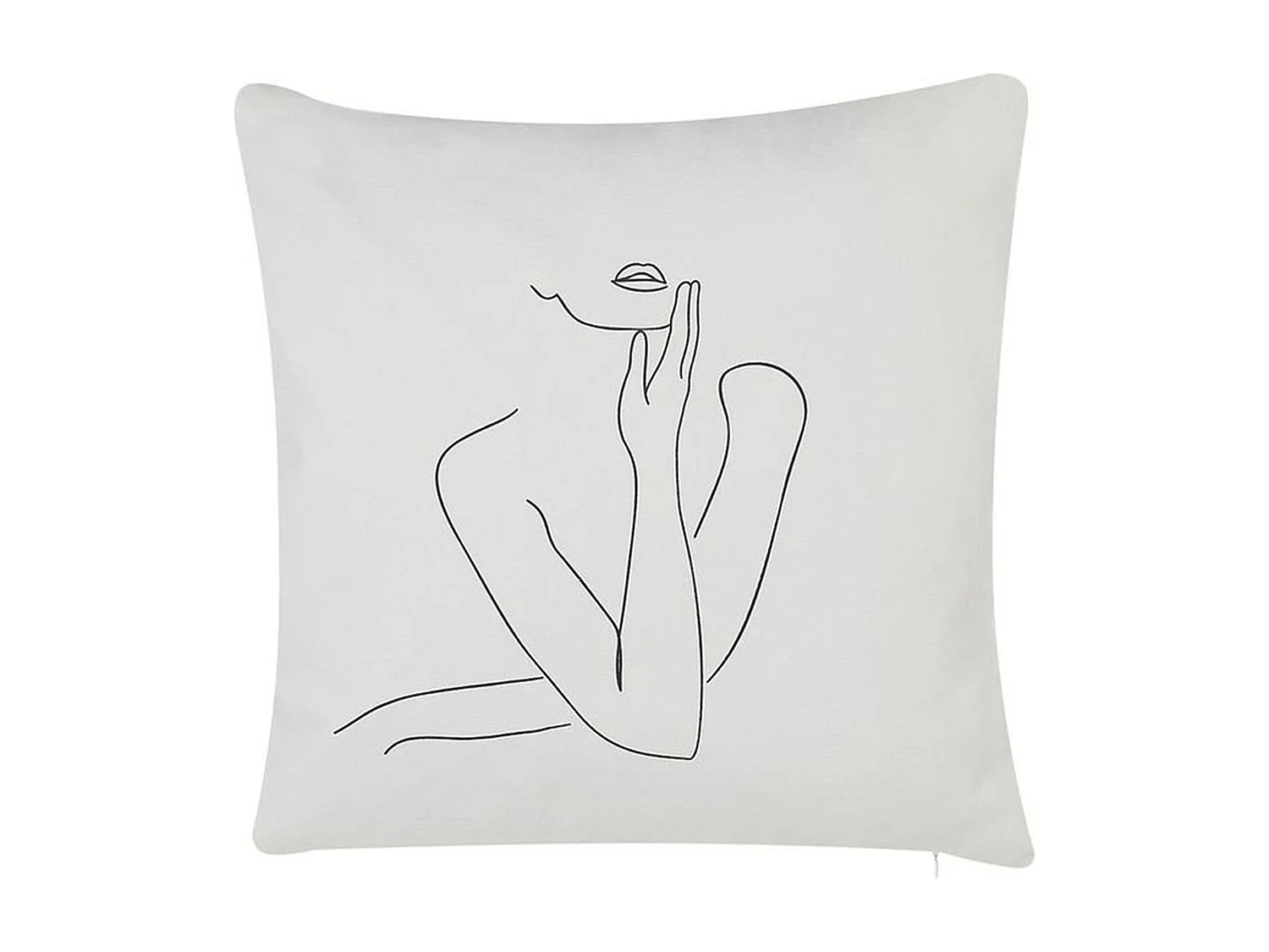 Lot de 2 coussins décoratifs MEADOWFOAM Coton 45 x 45 cm Blanc Motif abstrait