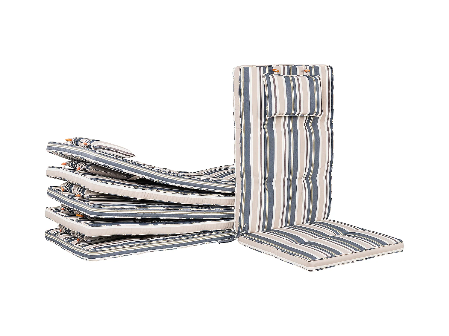 Polsterauflagen 8er Set dunkelblau-beige Maui