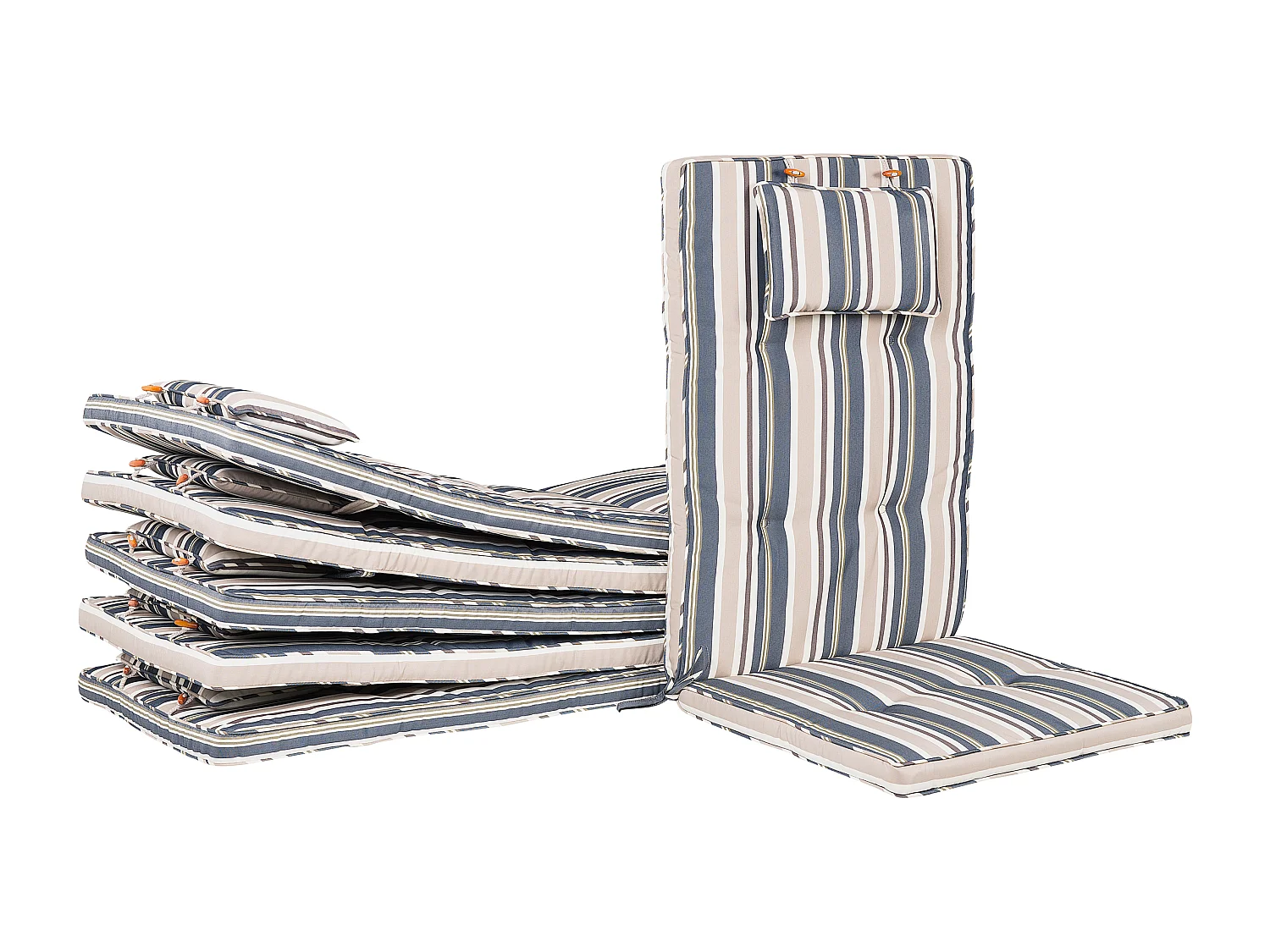 Set van 8 rug/zitkussens MAUI 40 x 54 cm Multicolor