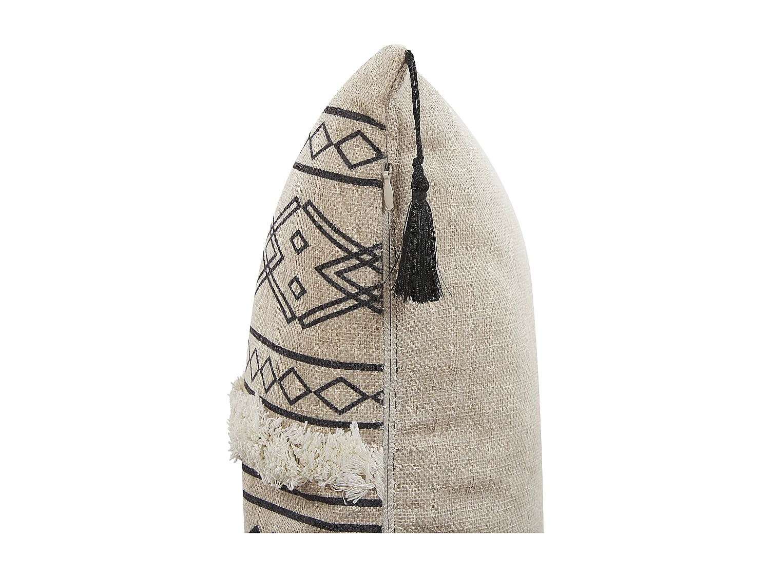 Zestaw 2 poduszek dekoracyjnych PULMONARIA 30 x 50 cm Beżowy Wzór geometryczny