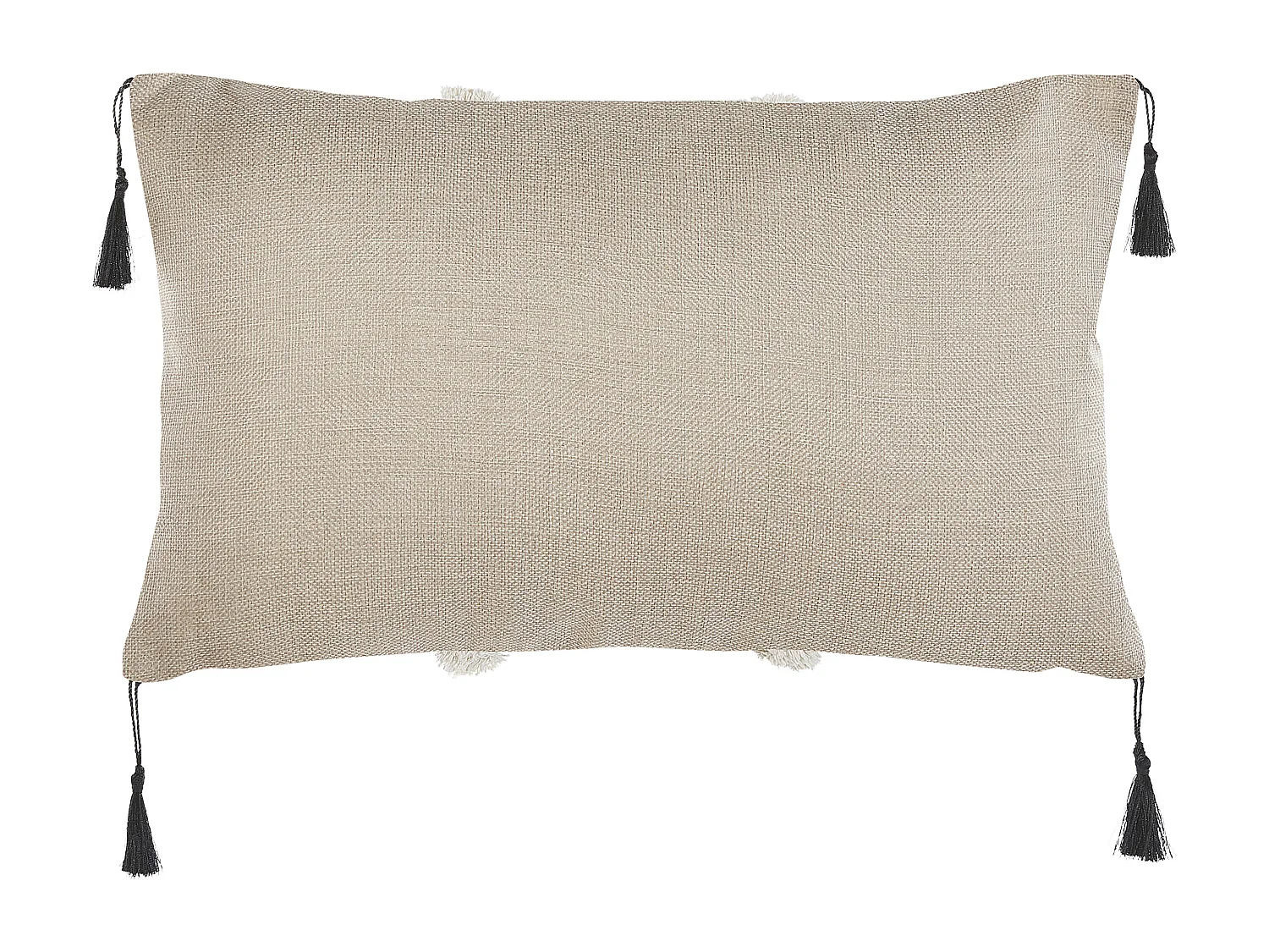 Conjunto de 2 almofadas decorativas PULMONARIA 30 x 50 cm Creme Padrão geométrico