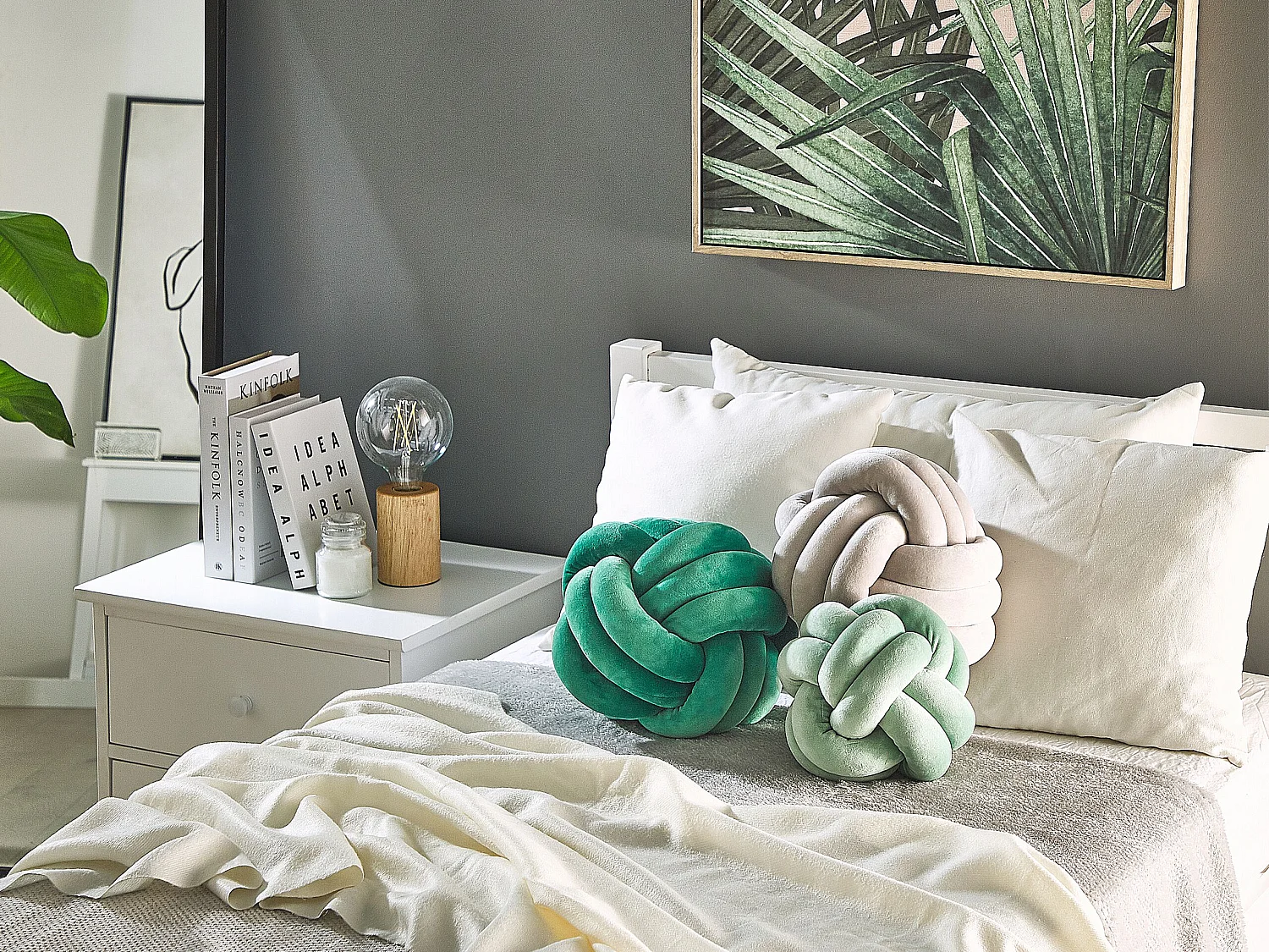 Sierkussen MALNI 30 x 30 cm Donkergroen Effen