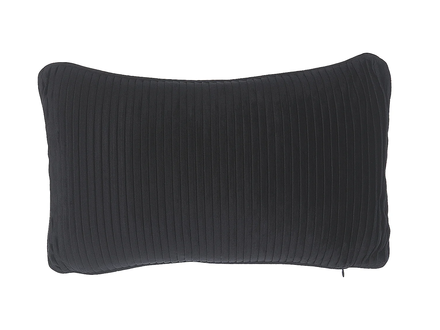 Lot de 2 coussins décoratifs GUDARI Velours 30 x 50 cm Noir À rayure