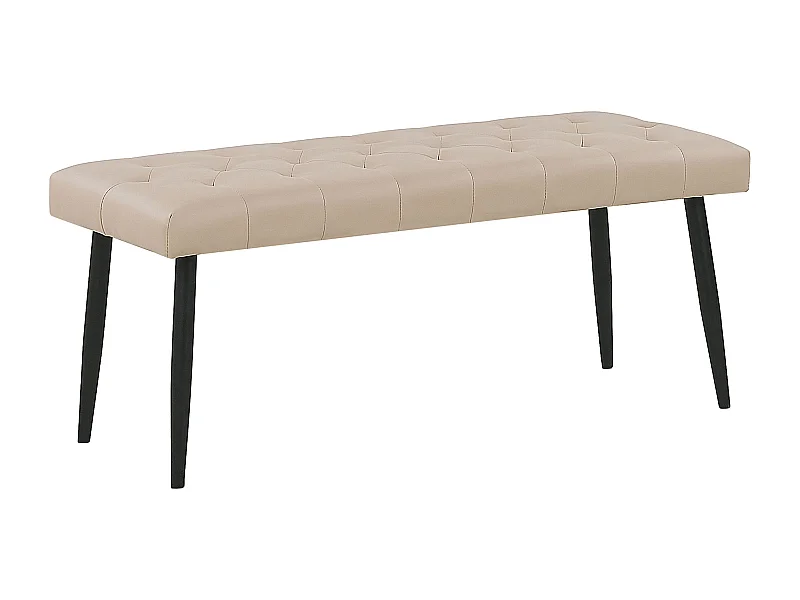 Moderne Sitzbank Kunstleder beige Glamour Look Essonne